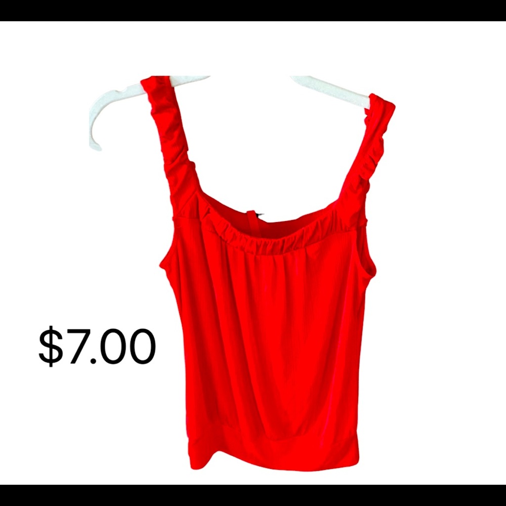 Red dressy tank top